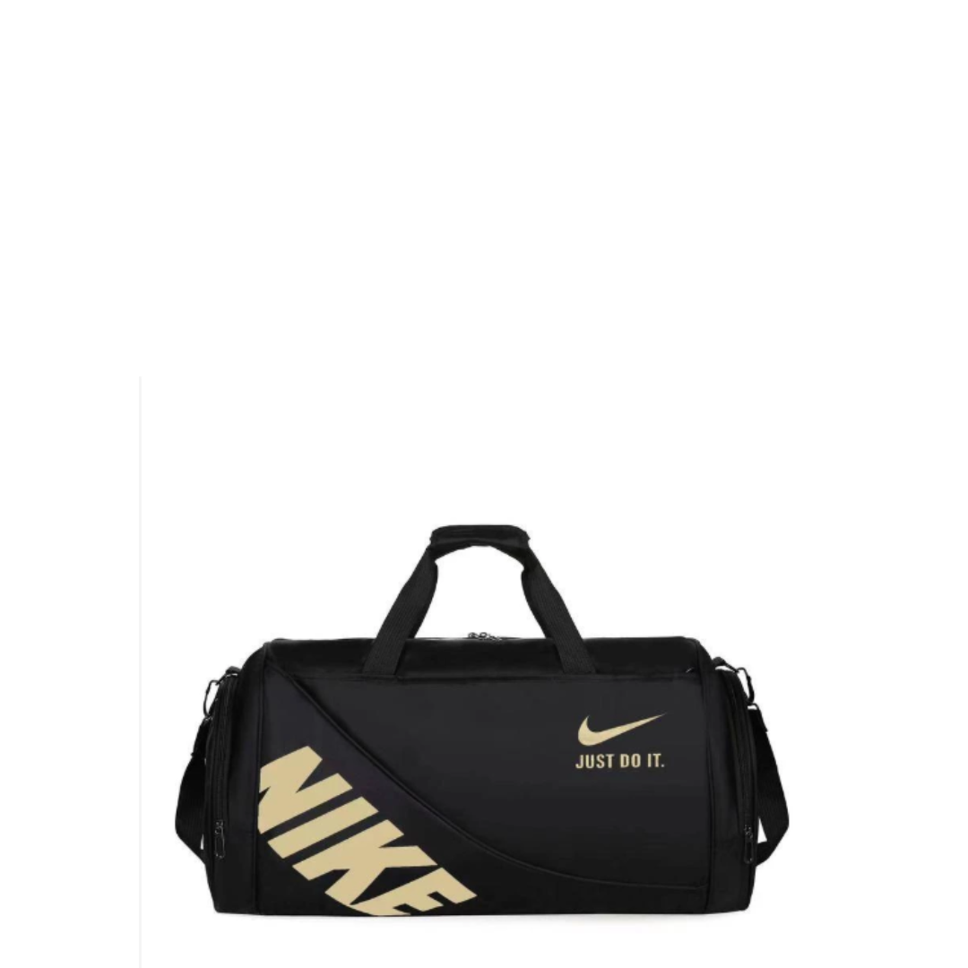 black and gold nike duffel bag